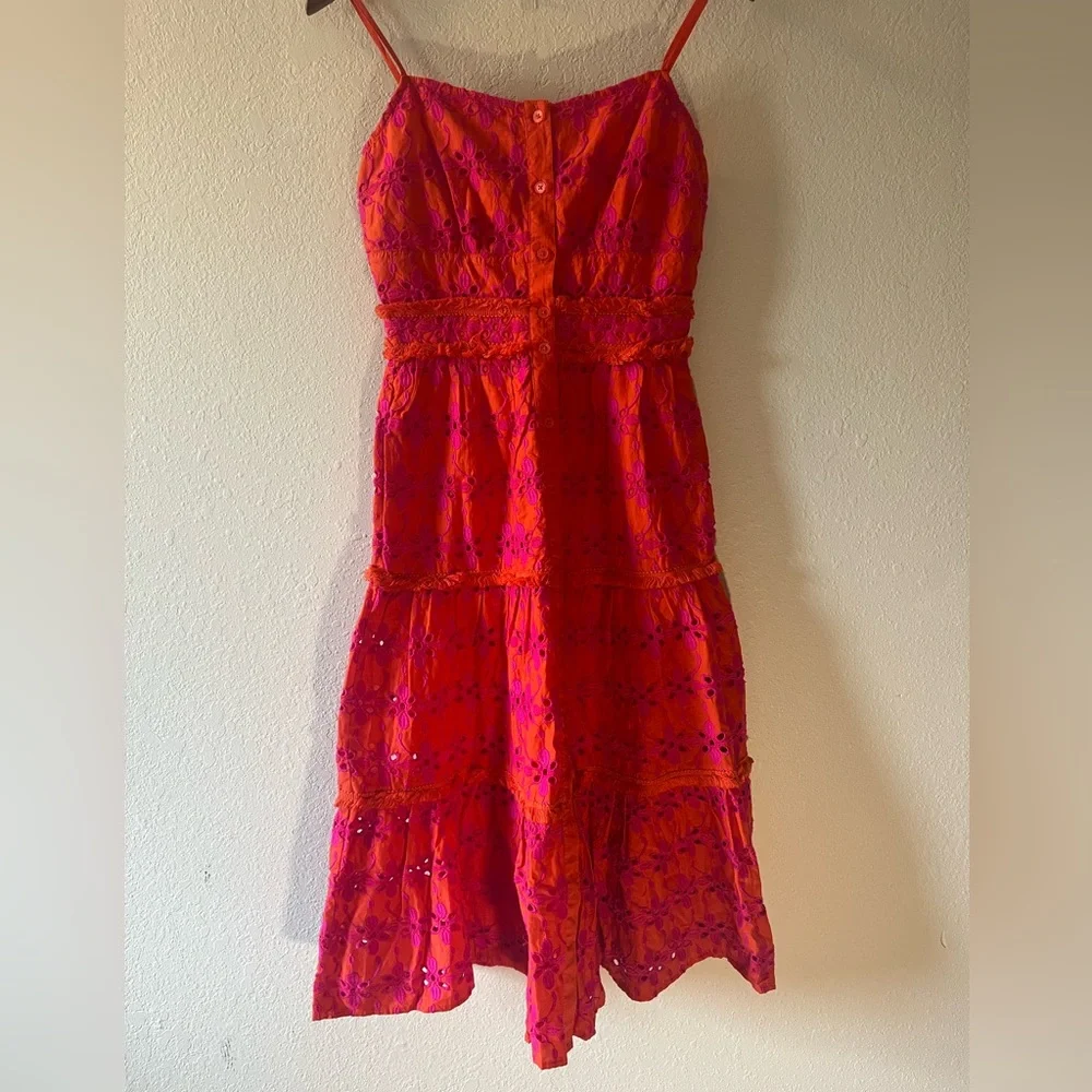 J. Crew Tiered Eyelet Summer Dress - Picture 3 of 11
